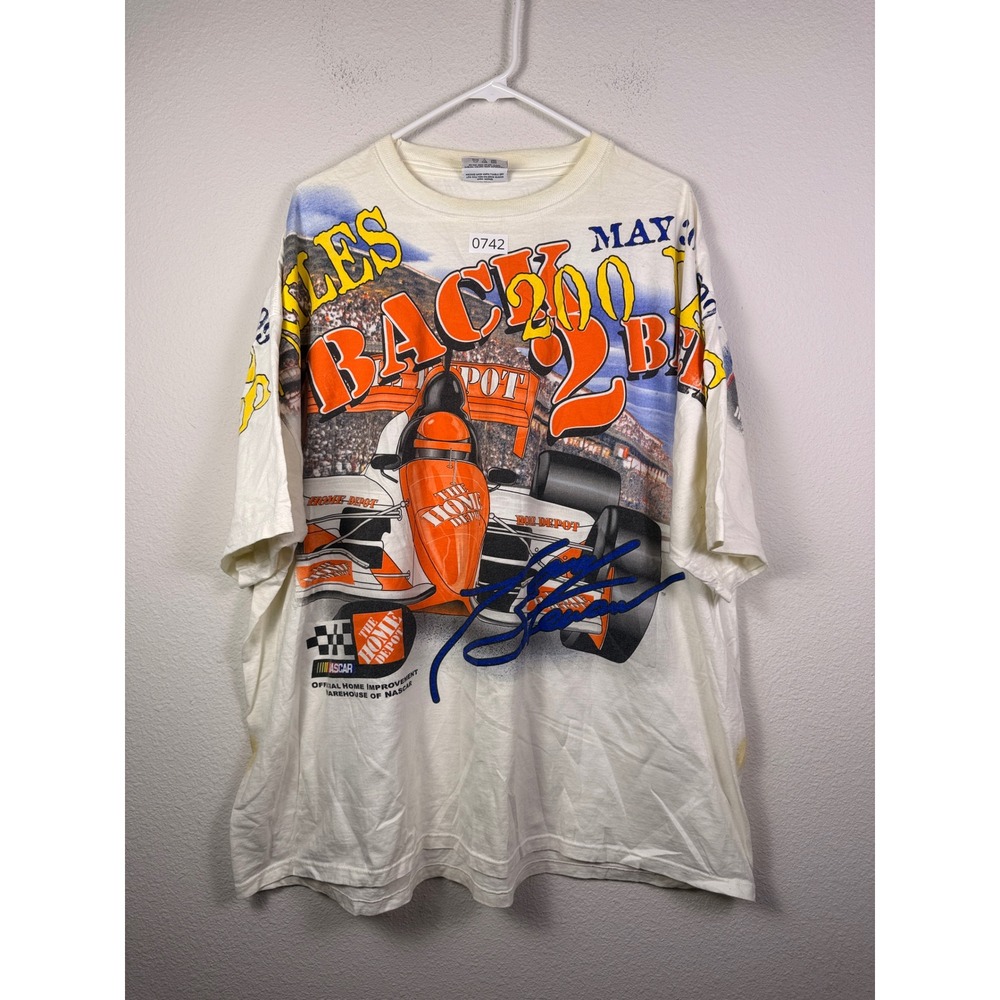 Vintage Chase Authentics Tony Stewart NASCAR T-Shirt 2XL Home Depot AOP USA Made